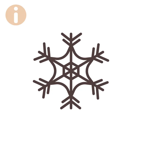 Flocon de neige Icône d'hiver — Image vectorielle