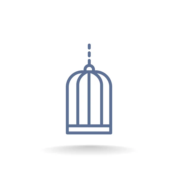 Bird cage sketch icon — Stock Vector