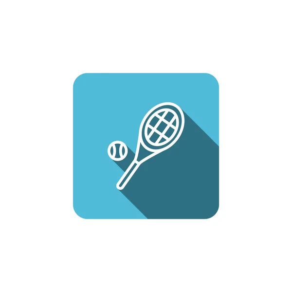 Raquette de tennis avec icône de balle — Image vectorielle