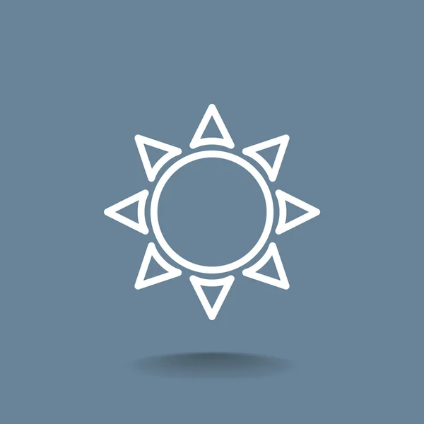 Esquema de sol icono — Vector de stock