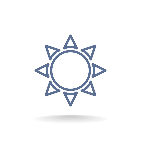 Kontur solen ikonen — Stock vektor