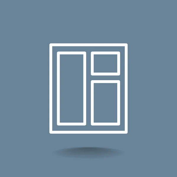 Icône de boîte de fenêtre — Image vectorielle