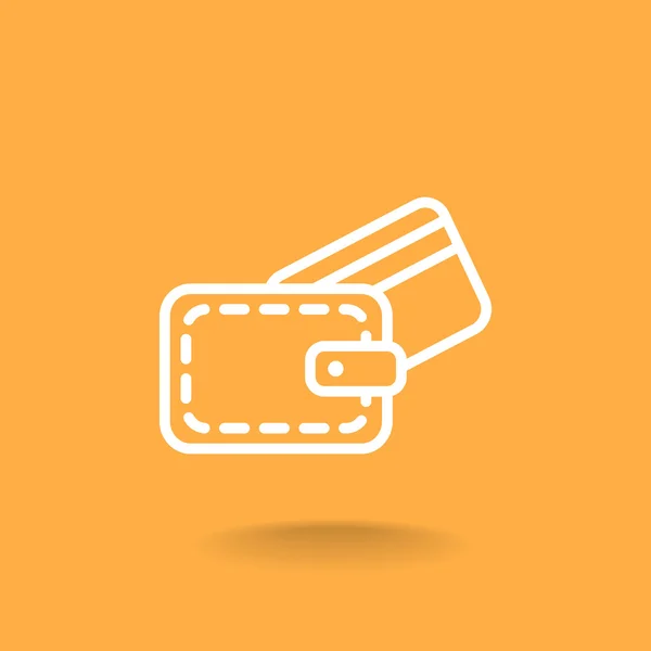 Portefeuille met creditcard pictogram — Stockvector