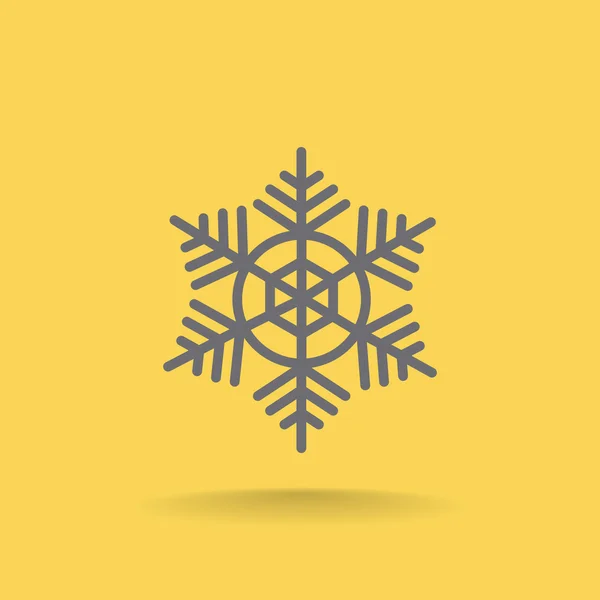 Copo de nieve icono de invierno — Vector de stock