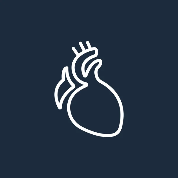 Ikonen för mänskliga hjärtorgan — Stock vektor
