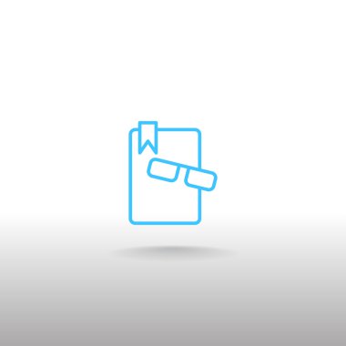 kitap ve gözlük simgesi