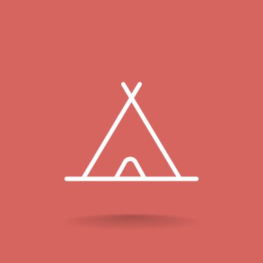 Turist çadır simgesi