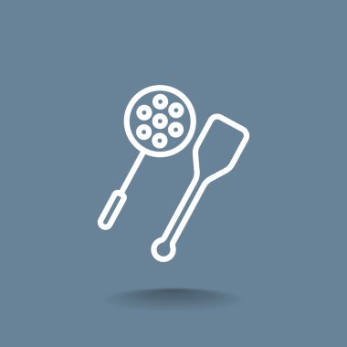 kaşık ve tahta spatula simgesi