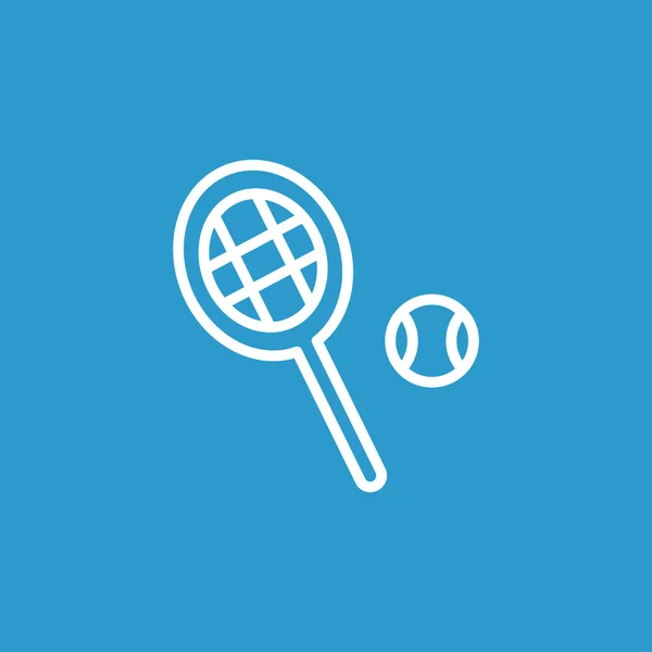 Raqueta de tenis con icono de pelota — Vector de stock