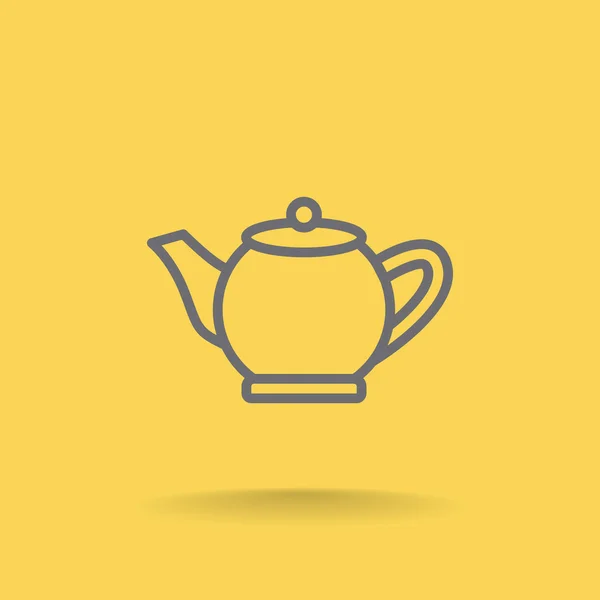 Teapot outline icon — Stock Vector