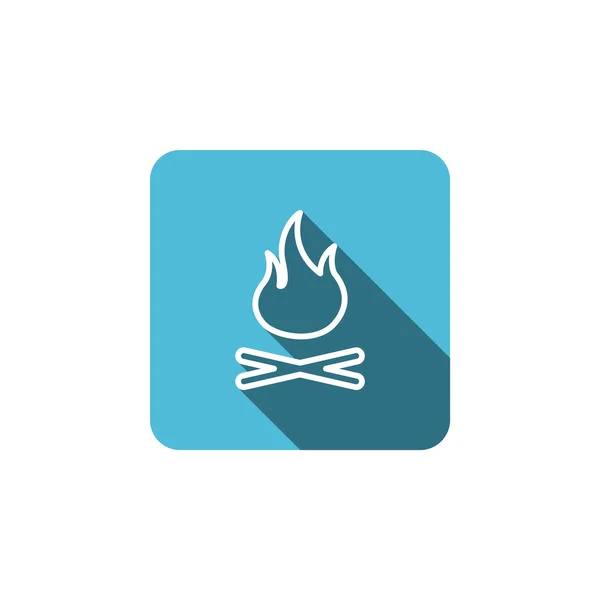 Brandende kampvuur pictogram — Stockvector