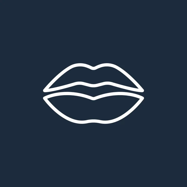 Icono de labios humanos — Vector de stock