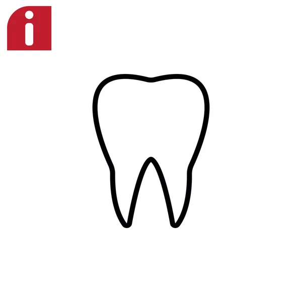 Ícone de dente humano —  Vetores de Stock