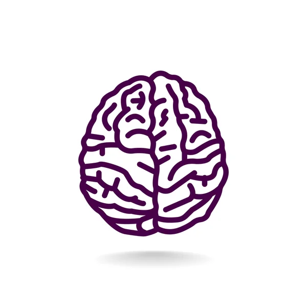 Icono del cerebro humano — Vector de stock