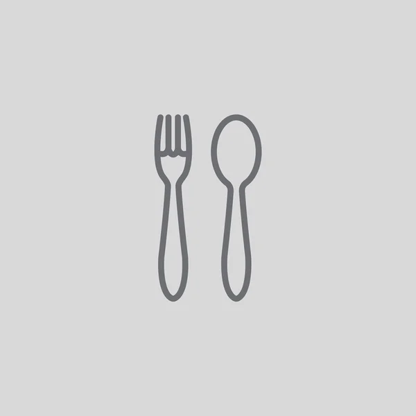 Tenedor cuchara icono — Archivo Imágenes Vectoriales
