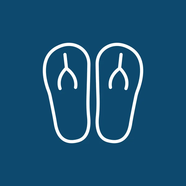 Zapatillas de playa icono — Vector de stock