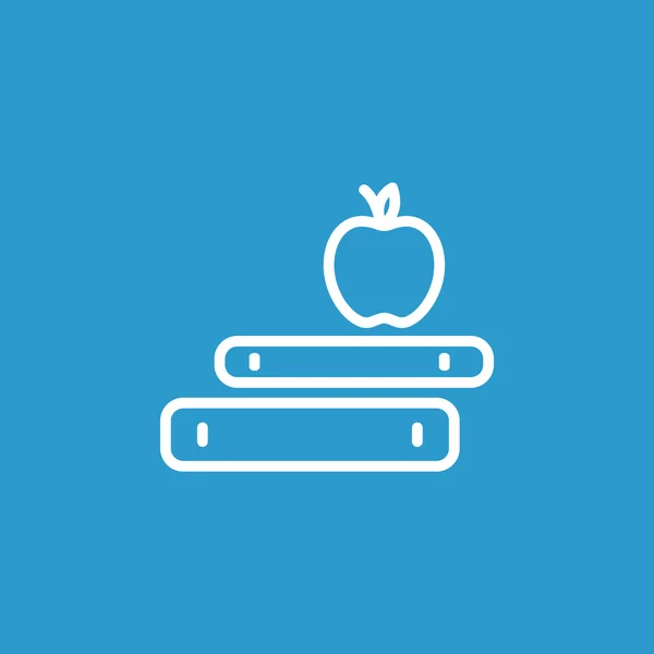 Bücher und Apfelsymbol — Stockvektor