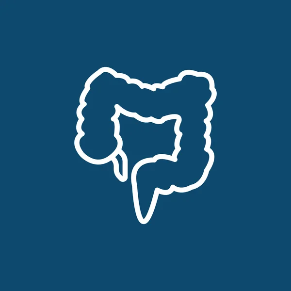 Ícone do intestino grosso humano —  Vetores de Stock