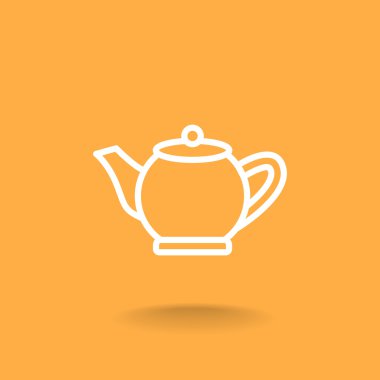 çaydanlık anahat simgesini