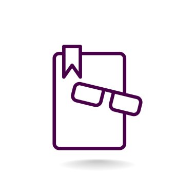 kitap ve gözlük simgesi