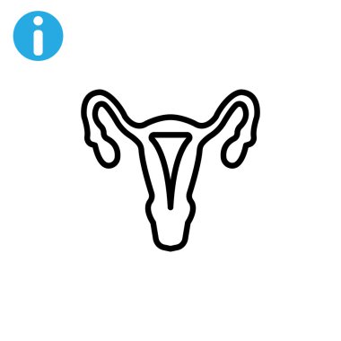 female reproductive organs icon clipart