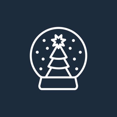 Noel ağacı kar küre simgesi