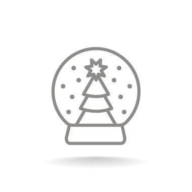 Noel ağacı kar küre simgesi