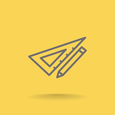 Cetvel simgesi olan kalem