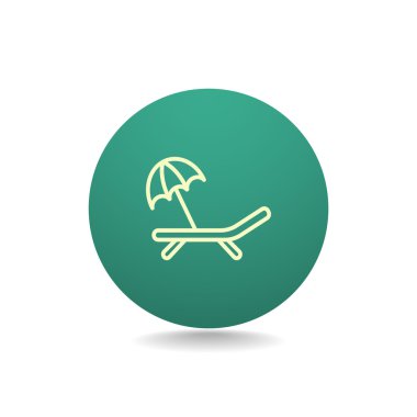 şezlong şemsiye simgesiyle