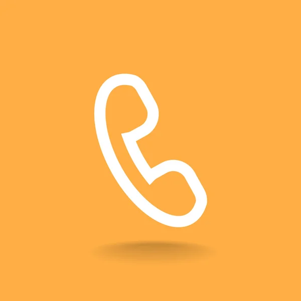 Platte handset pictogram — Stockvector