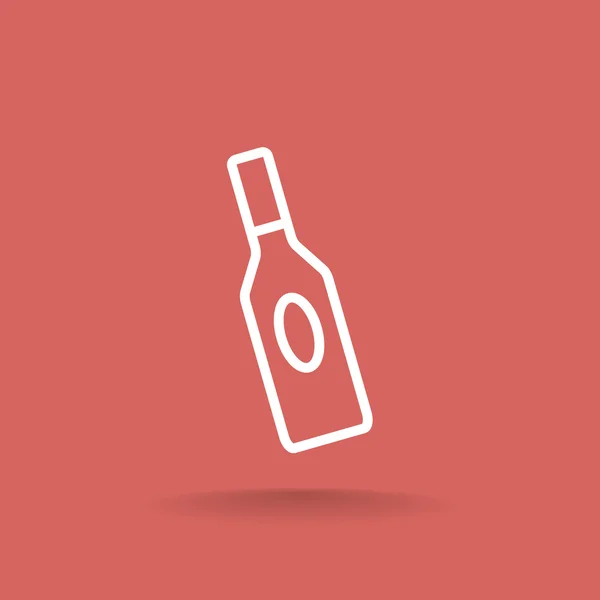 Glas flaska ikonen — Stock vektor