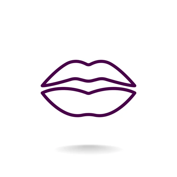 Icono de labios humanos — Vector de stock