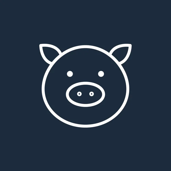 豚頭のアイコン — ストックベクタ