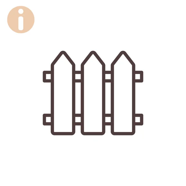 Wooden fence icon — Stock Vector