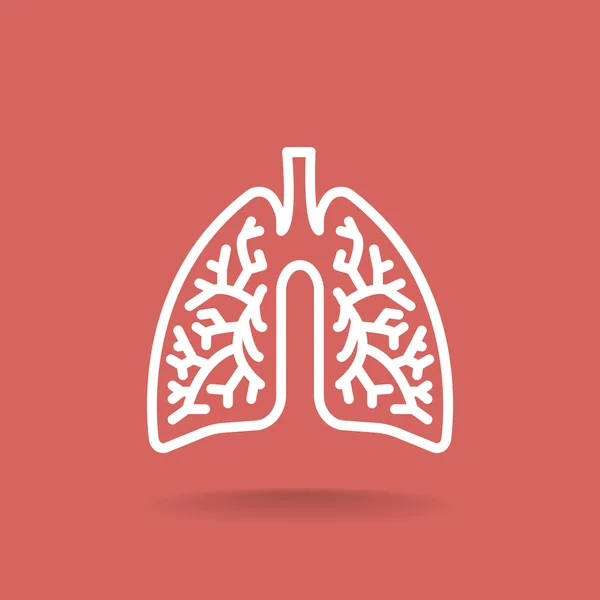 Human lungs icon — Stock Vector