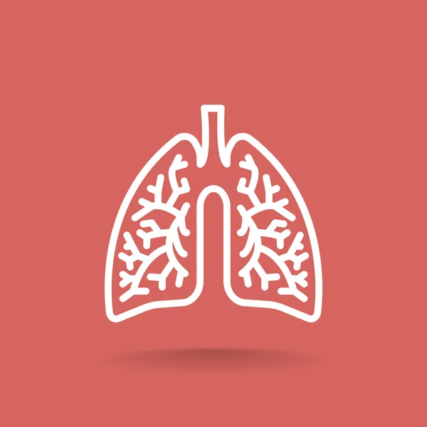 Icono de pulmones humanos — Archivo Imágenes Vectoriales