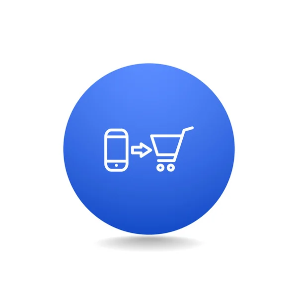 Um telefone celular do ícone de compra —  Vetores de Stock