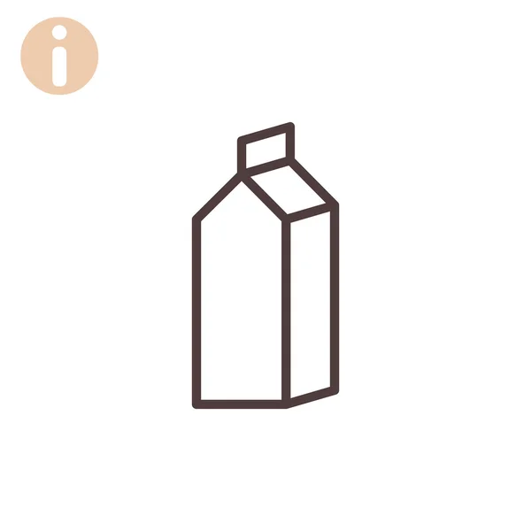 Δοχείο από χαρτί για γάλα εικονίδιο — Διανυσματικό Αρχείο