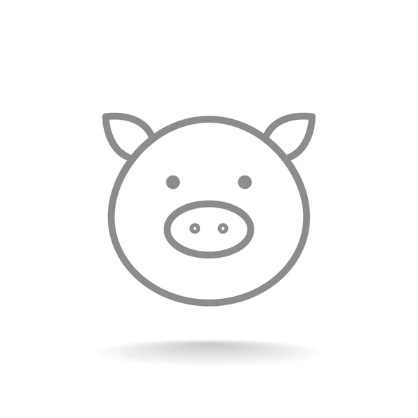 Pig head icon — Stock Vector