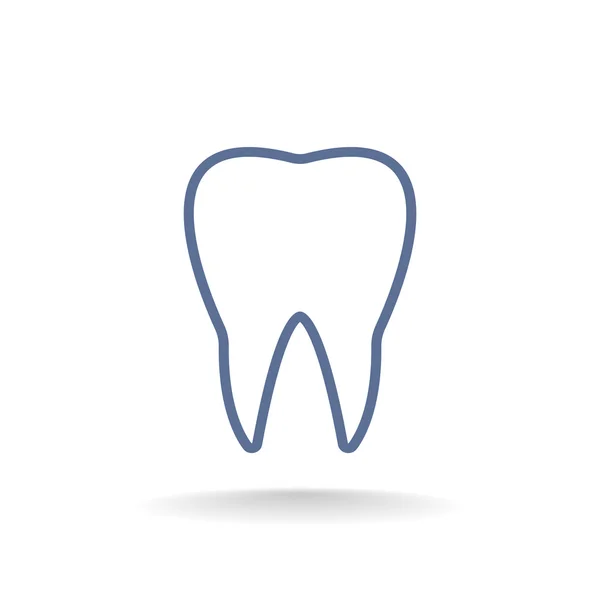 Menschenzahn-Ikone — Stockvektor