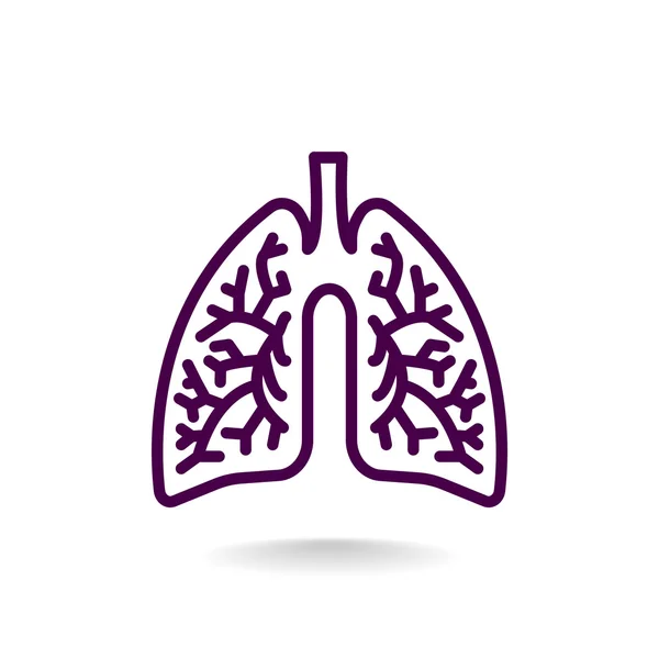 Menselijke longen pictogram — Stockvector