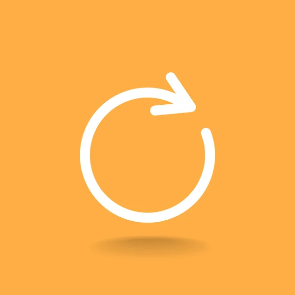 Flecha de rotación en un icono web círculo — Vector de stock