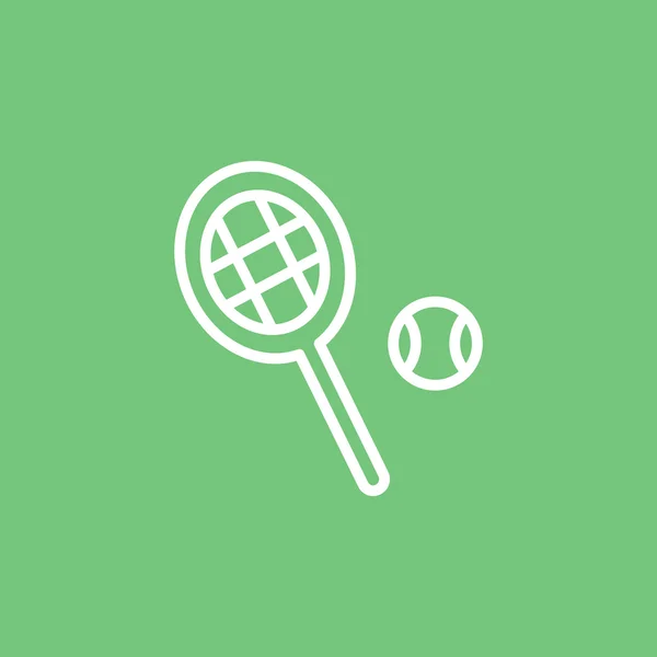 Tennisracket met bal pictogram — Stockvector