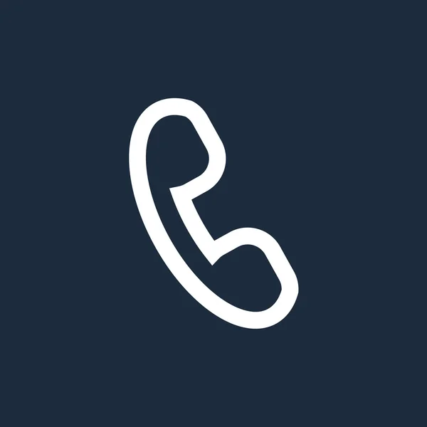 Icono de teléfono plano — Vector de stock