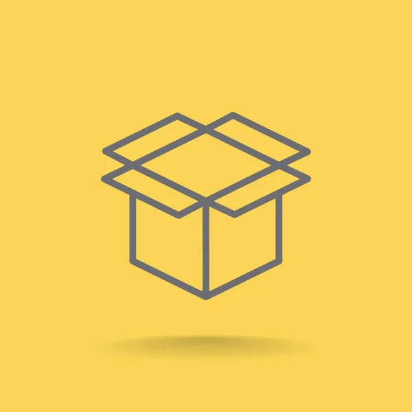 Cardboard box icon — Stock Vector