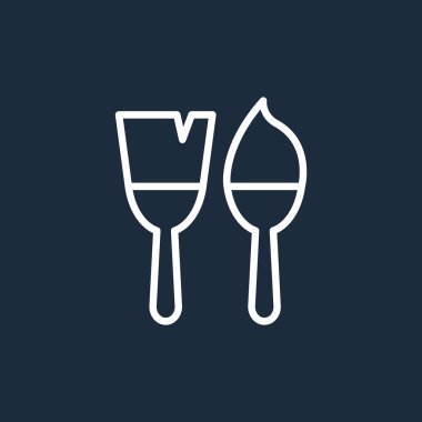 iki fırçaları simgeler