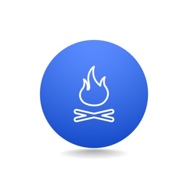 yanan kamp ateşi simgesi