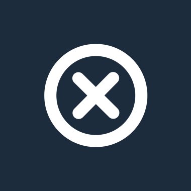 Yanlış işareti satırı simgesi