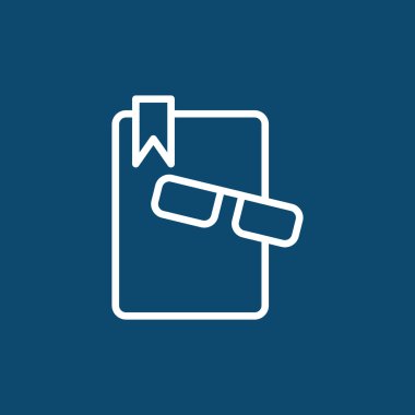 kitap ve gözlük simgesi