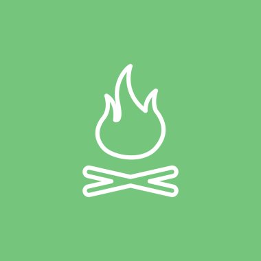 yanan kamp ateşi simgesi